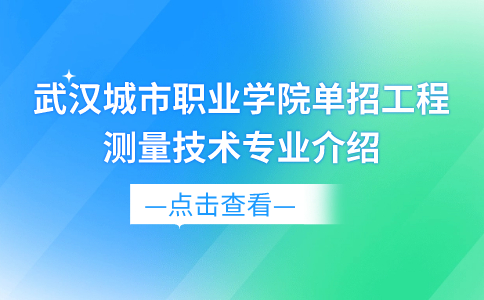 武漢城市職業(yè)學(xué)院單招工程測量技術(shù)專業(yè)介紹